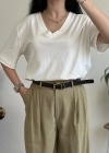 V YAKA BASIC T-SHIRT