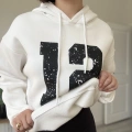 12 BASKI KAPÜŞONLU ÜÇ İPLİK SWEATSHİRT