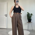 SÜET KEMERLİ TASARIM PANTOLON