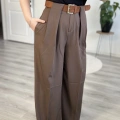 SÜET KEMERLİ TASARIM PANTOLON