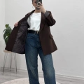 BLAZER CEKET ÇİZGİLİ ASTARLI