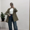BLAZER CEKET ÇİZGİLİ ASTARLI