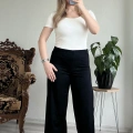 YAN PİLE ŞALVAR PANTOLON