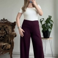 YAN PİLE ŞALVAR PANTOLON