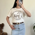 QUZU NAKIŞLI T-SHIRT