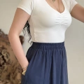 ÖN BÜZGÜLÜ V YAKA CROP