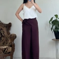 BAĞLAMALI KETEN PANTOLON