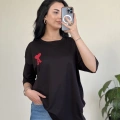 BASKI DETAY OVERSİZE T-SHİRT