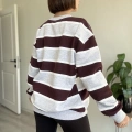 ÜÇ İPLİK KALIN ÇİZGİLİ SWEATSHIRT