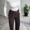 KAROL KEMERLİ HAVUÇ KESİM PANTOLON