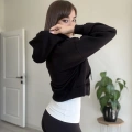 ÜÇ İPLİK CROP FERMUARLI HIRKA