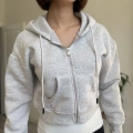 ÜÇ İPLİK CROP FERMUARLI HIRKA