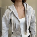 ÜÇ İPLİK CROP FERMUARLI HIRKA