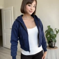 ÜÇ İPLİK CROP FERMUARLI HIRKA