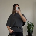 DİLVİN KAYIK YAKA KEMERLİ TRİKO BLUZ