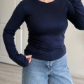 PARMAK GEÇMELİ YUVARLAK YAKA BODY