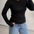 PARMAK GEÇMELİ YUVARLAK YAKA BODY