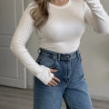 PARMAK GEÇMELİ YUVARLAK YAKA BODY