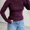 PARMAK GEÇMELİ YUVARLAK YAKA BODY