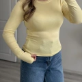 PARMAK GEÇMELİ YUVARLAK YAKA BODY