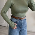 PARMAK GEÇMELİ YUVARLAK YAKA BODY