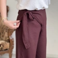 BAĞLAMALI KETEN PANTOLON
