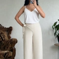 BAĞLAMALI KETEN PANTOLON