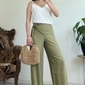 BAĞLAMALI KETEN PANTOLON