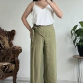 BAĞLAMALI KETEN PANTOLON