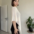 BÖCEK KUMAŞ ASİMETRİK BLUZ