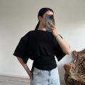 BÜZGÜLÜ YARASA KOL BLUZ