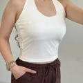 HALTER YAKA BASİC BLUZ