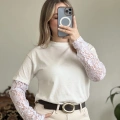KOLU DANTEL T-SHIRT
