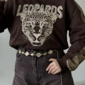 LEOPARDS BASKILI TAŞLI SWEAT