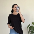 NAKIŞ İŞLEMELİ OVERSİZE T-SHİRT