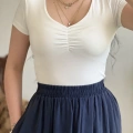 ÖN BÜZGÜLÜ V YAKA CROP