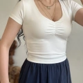 ÖN BÜZGÜLÜ V YAKA CROP