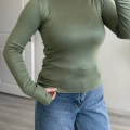 PARMAK GEÇMELİ YUVARLAK YAKA BODY
