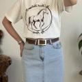 QUZU NAKIŞLI T-SHIRT