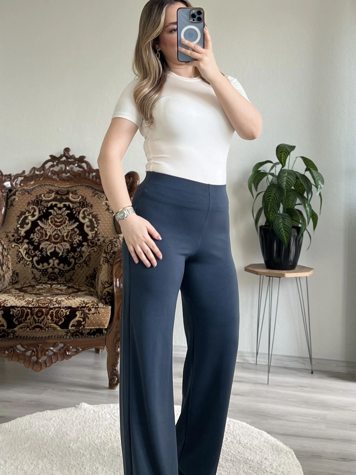 LASTİK KEMER MODAL PANTALON