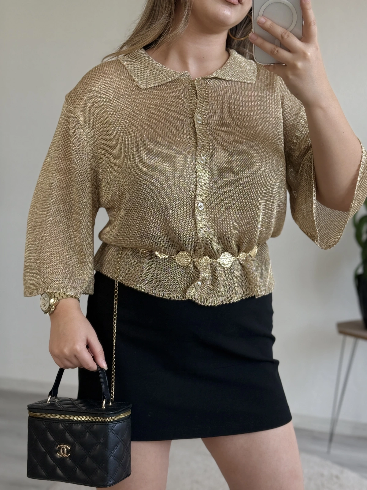 METALİK POLO YAKA HIRKA