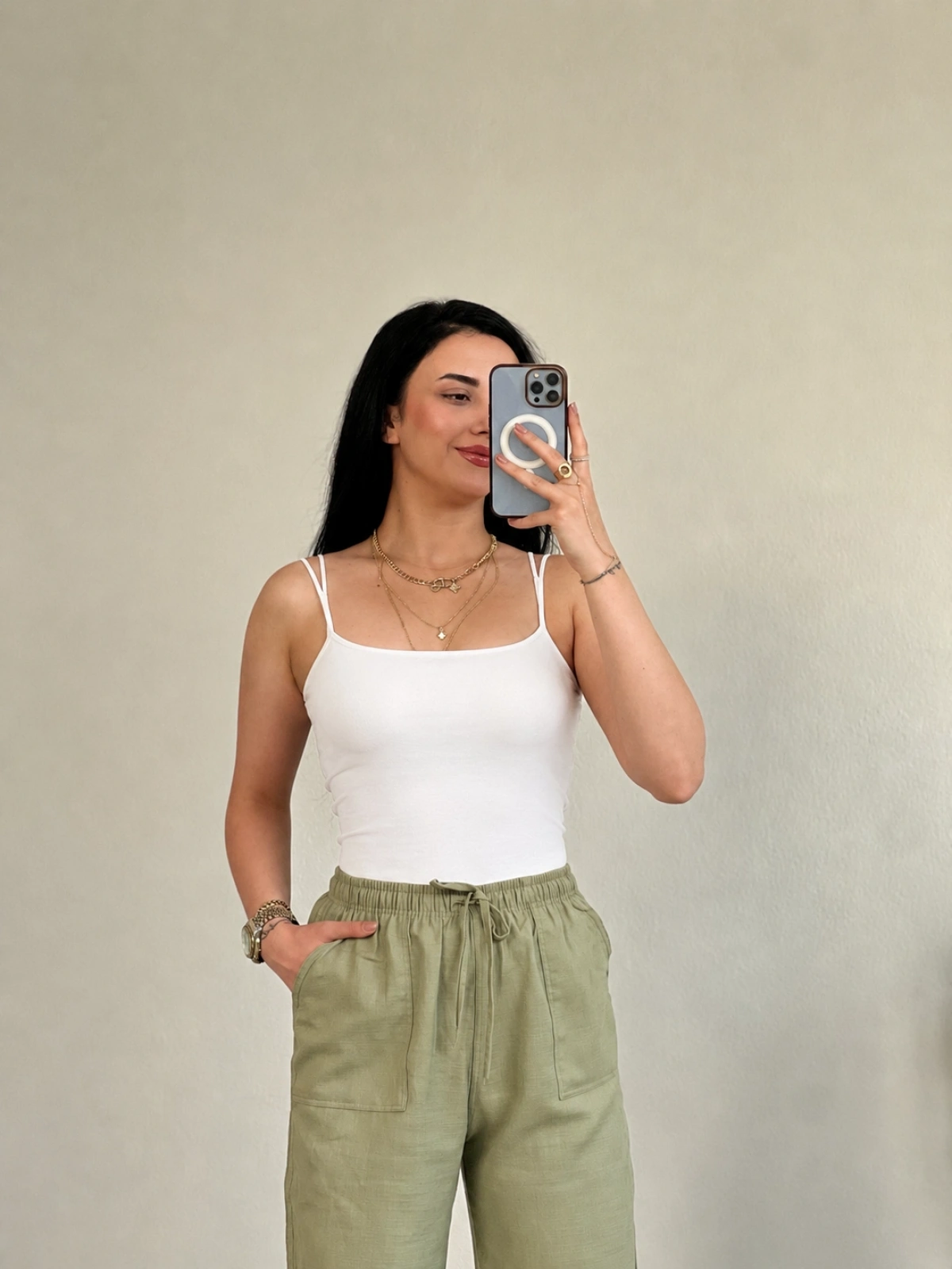 QUZU ÇİFT İPLİ PETLİ ATLET