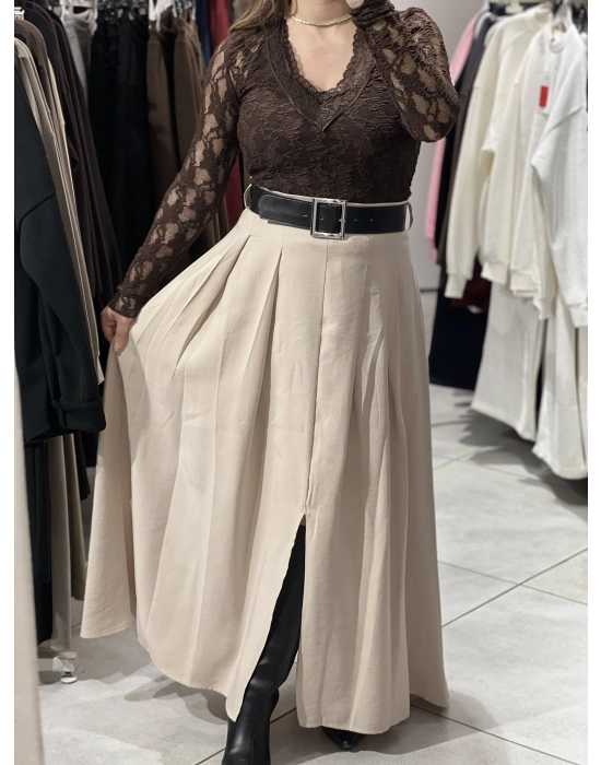 KEMERLİ ÖN YIRTMAÇ DETAY ETEK