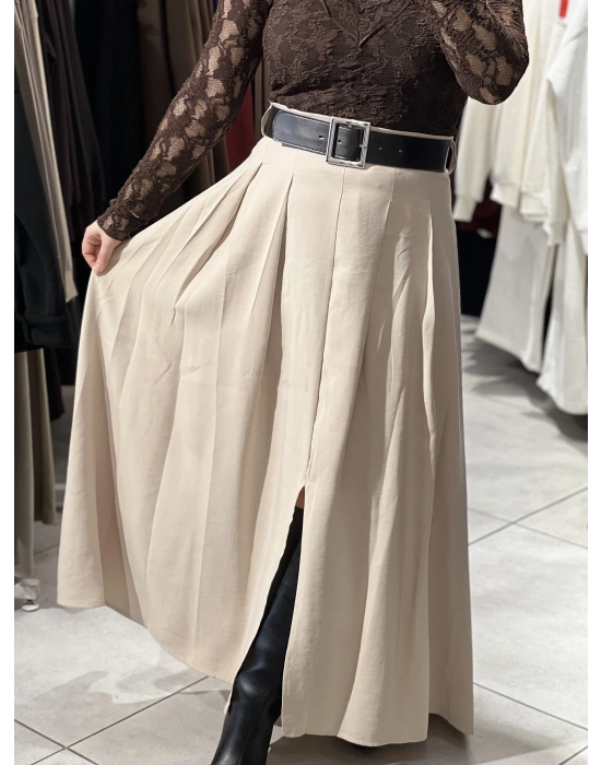 KEMERLİ ÖN YIRTMAÇ DETAY ETEK