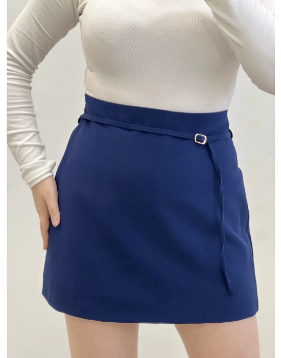 KEMER DETAYLI ŞORT ETEK