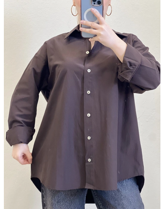 POPLİN OVERSİZE GÖMLEK