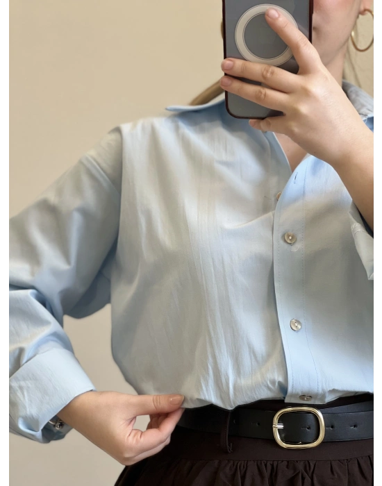 POPLİN OVERSİZE GÖMLEK