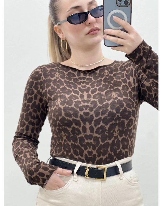 LEOPAR KAŞMİR BLUZ