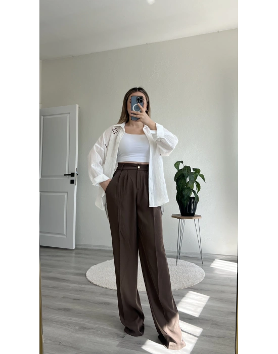 BEL LASTİKLİ PALAZZO PANTOLON