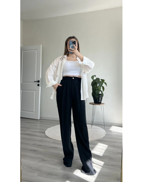 BEL LASTİKLİ PALAZZO PANTOLON